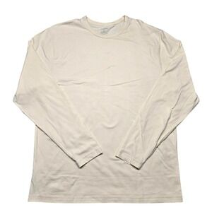 Murano Shirt Mens XL White‎ Long Sleeve Trim Fit Crew Neck Tagless Tee New
